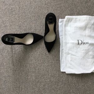 Dior black suede pumps. 100% authentic.