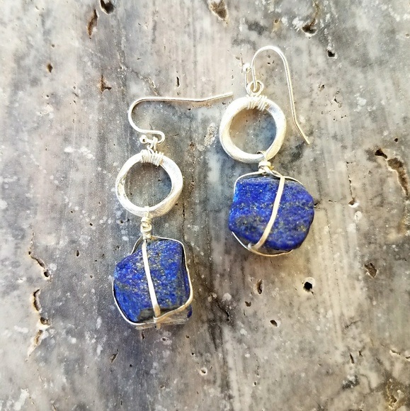 blue rock earrings