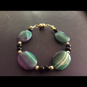 OOAK Multicolor Onyx bracelet