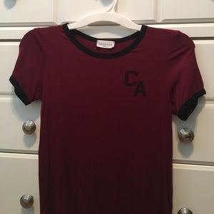 Maroon and black CA t-shirt
