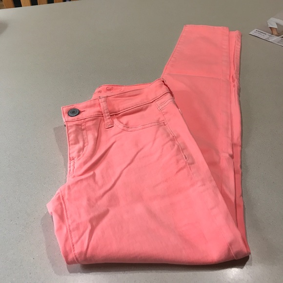 American Eagle Stretch spring skinny jeans coral - Picture 3 of 3