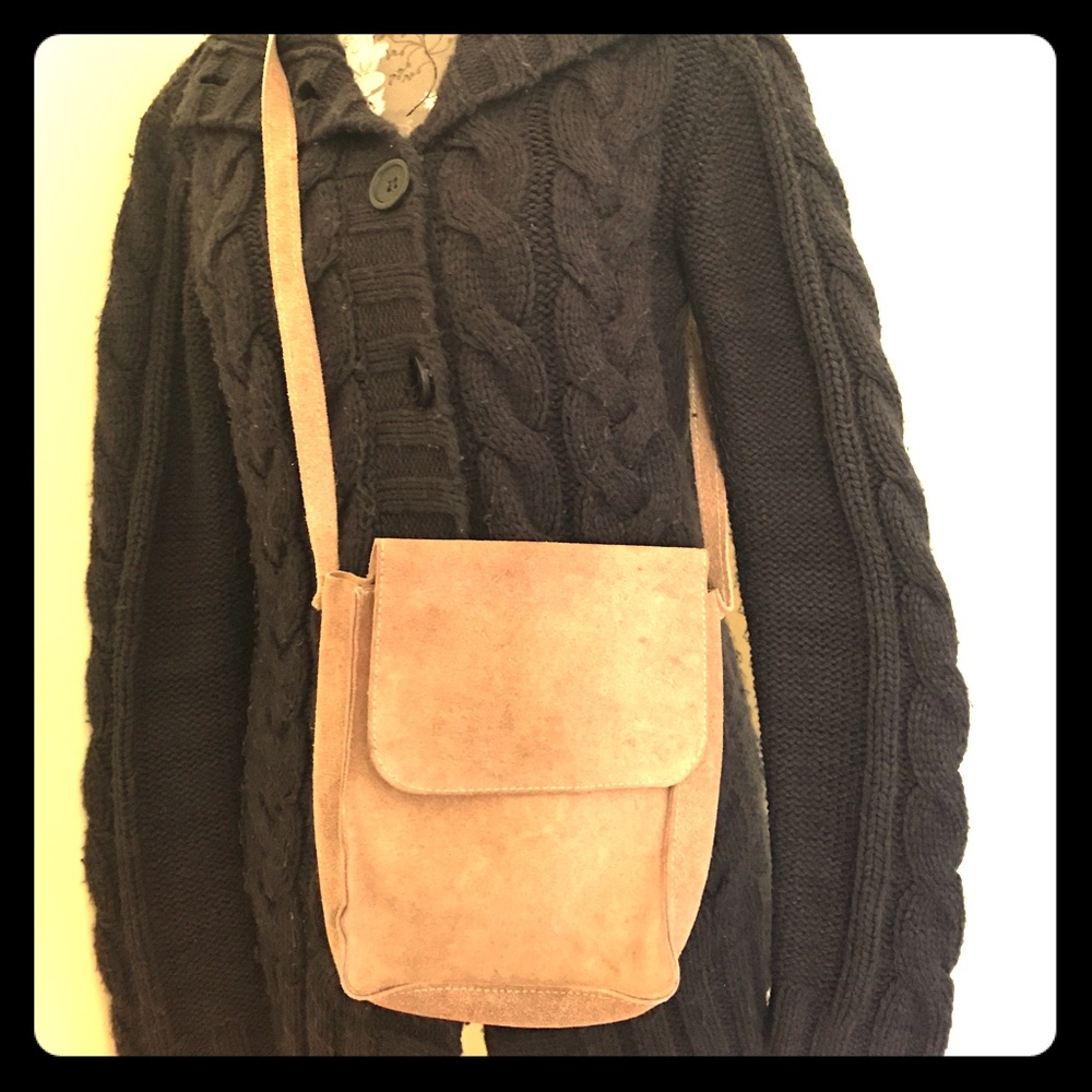 Vintage 1970s Hand-Crafted Leather Crossbody Bag