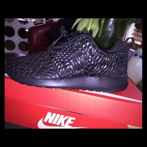 All black textured women's nikes