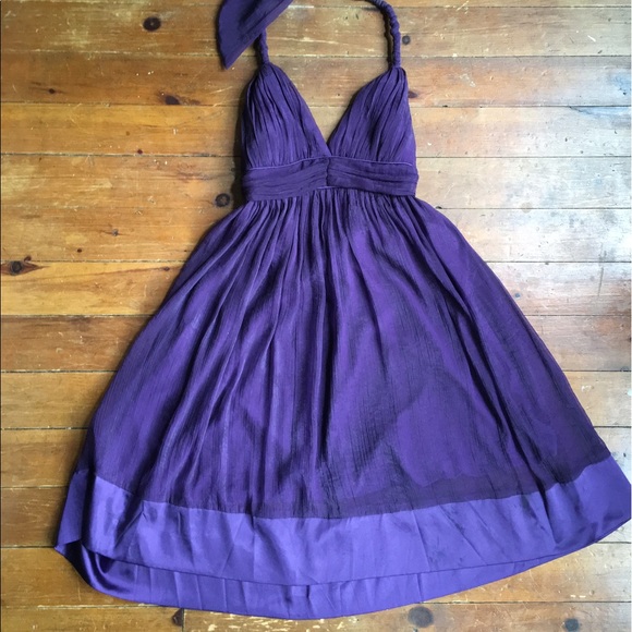 🎉HP🎉 Stunning purple halter dress - Picture 2 of 5