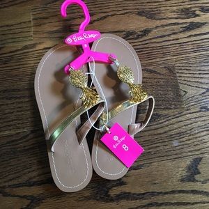 NWT Lily Pulitzer for Target Pineapple sandals sz8