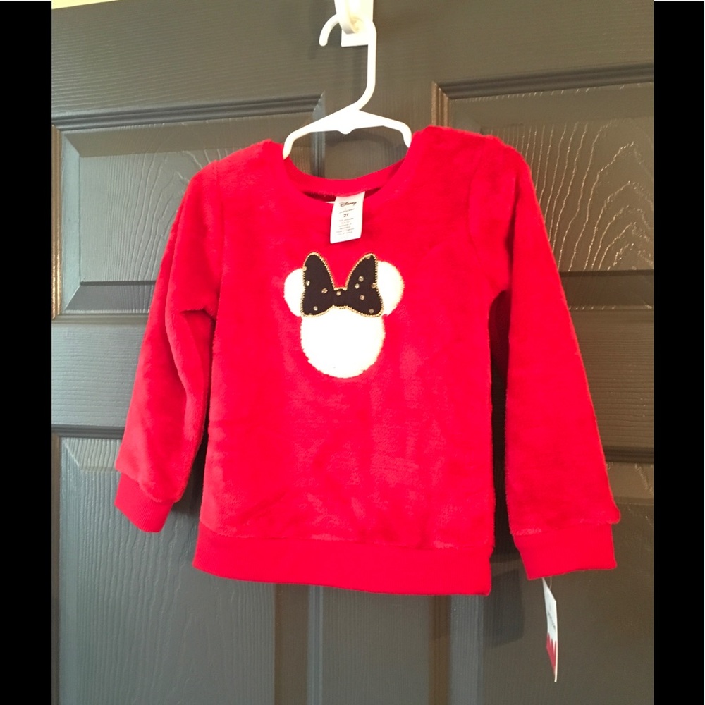 Kids Minni Mouse faux fur sweater Size 2T