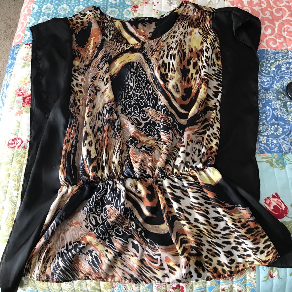 Cheetah print blouse