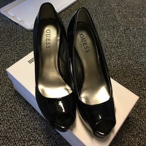 Black high heel shoes