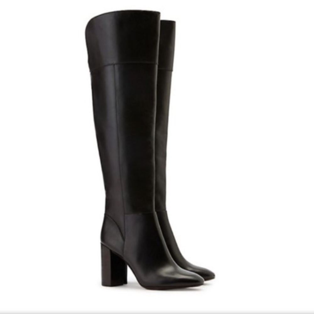 Black leather Tory Burch Bowie Over the Knee Boots