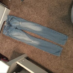 Straight leg ripped jeans size 14 slim