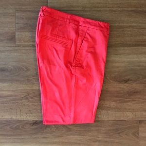 Light red trouser crop pants.