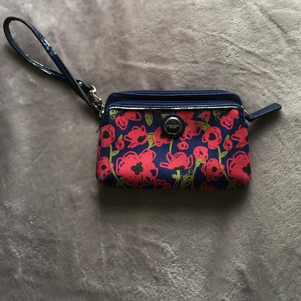 Floral Coach wristlet