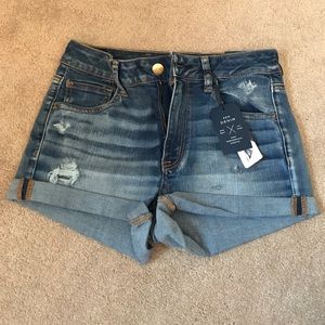 Never worn! High waisted jean shorts