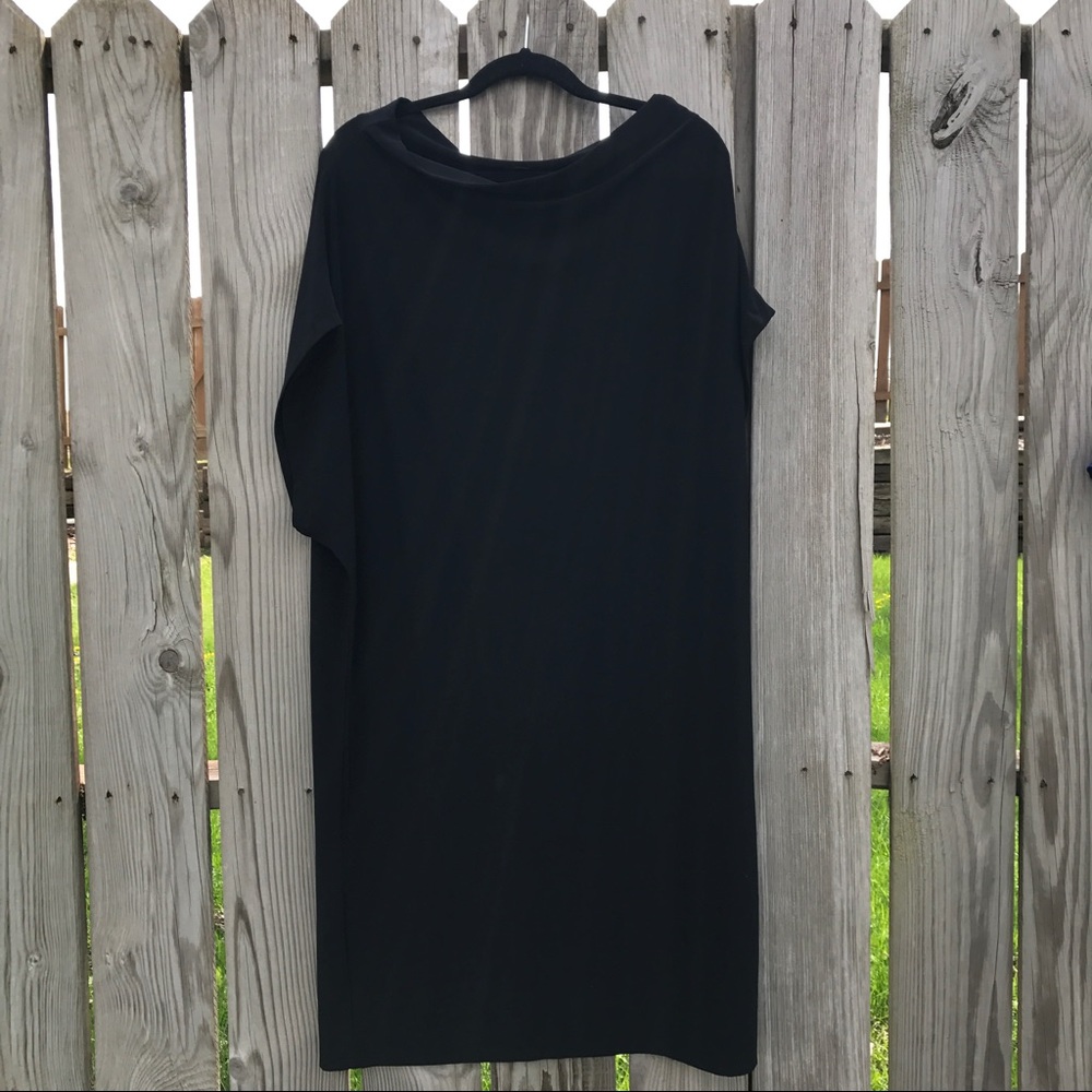Black slouchy, all occasion dress.