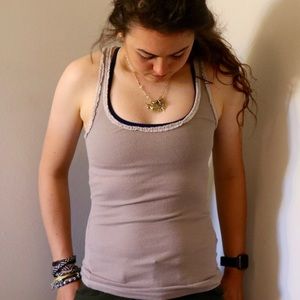 Hollister Muscle tank top with lace