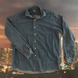 Rare Polo Ralph Lauren Denim Button Up