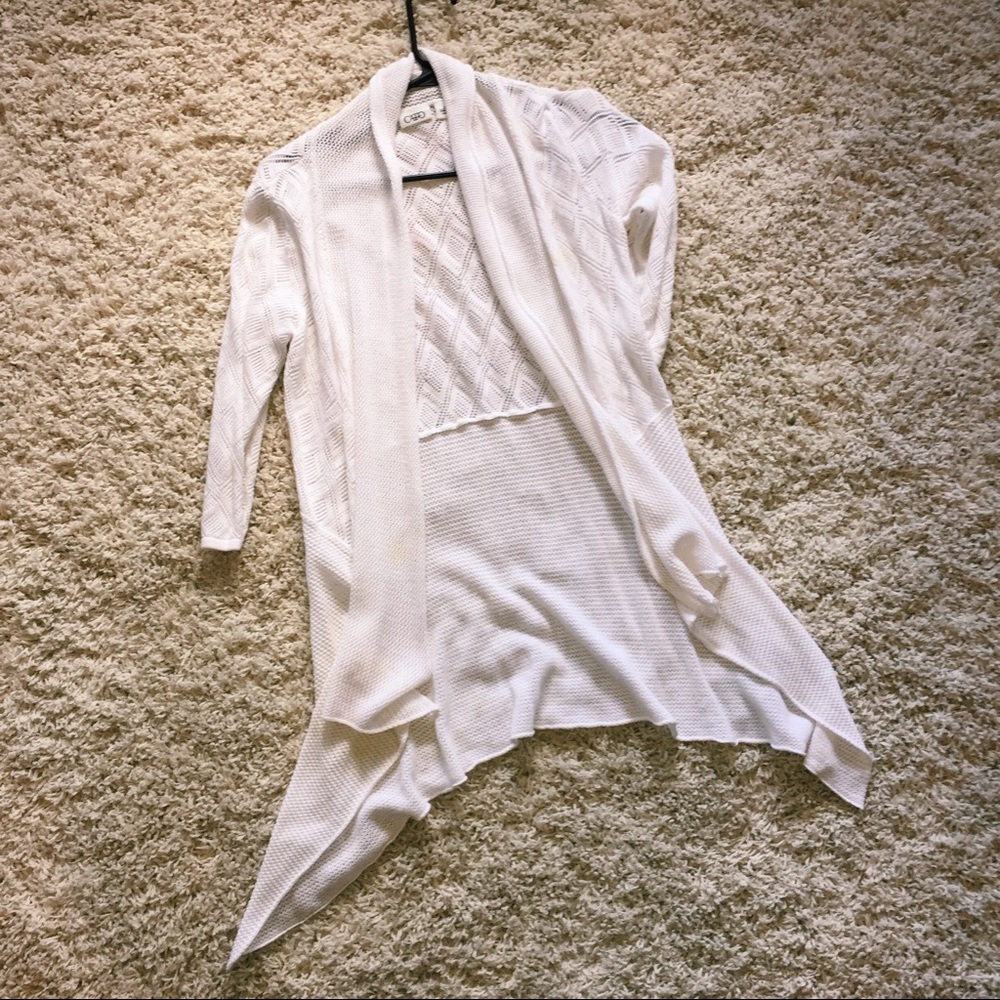 White cardigan