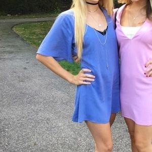 Baby Blue Open Back Dress