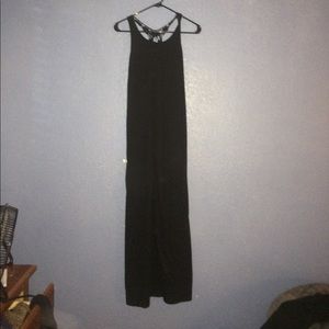 black maxi dress
