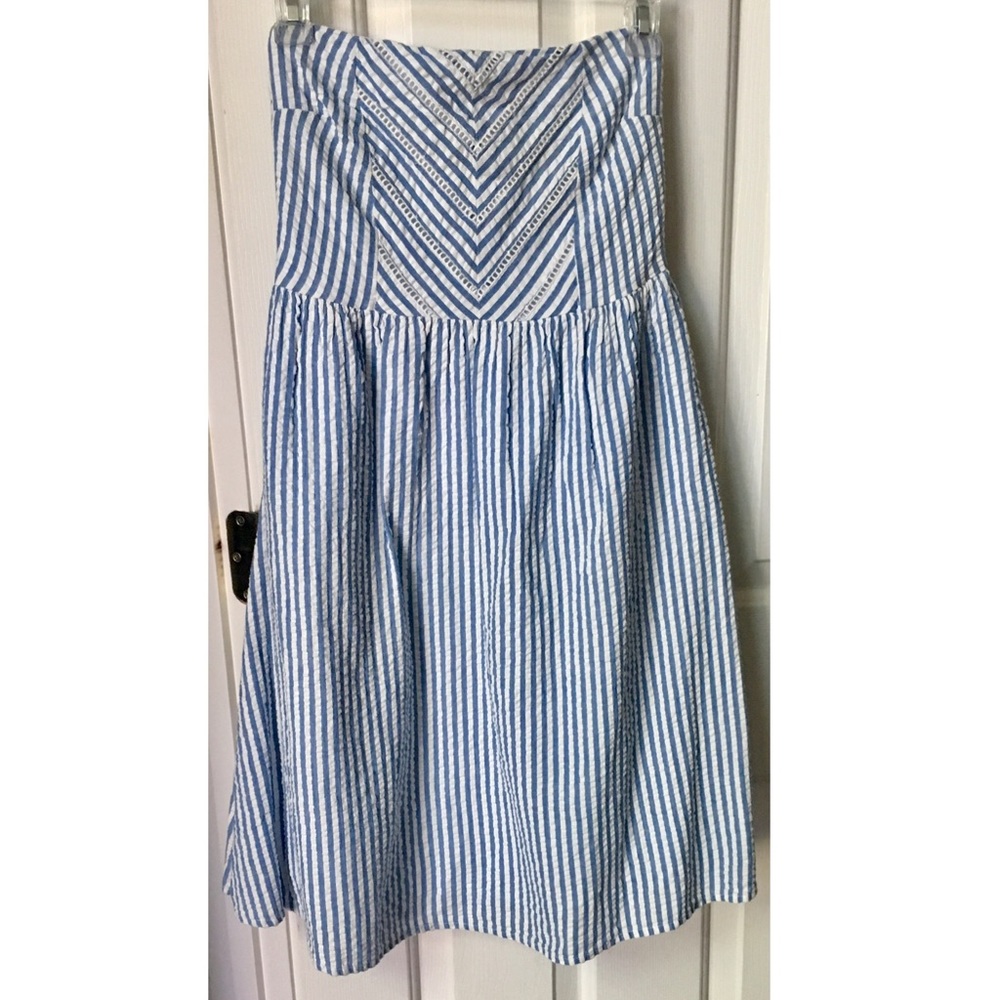Strapless Seersucker Sundress size 4 Old Navy