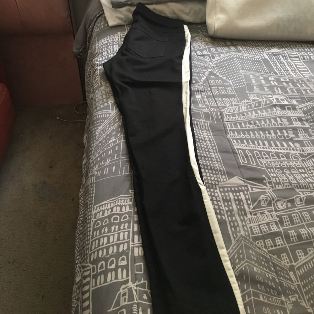 Black and white tuxedo leggings