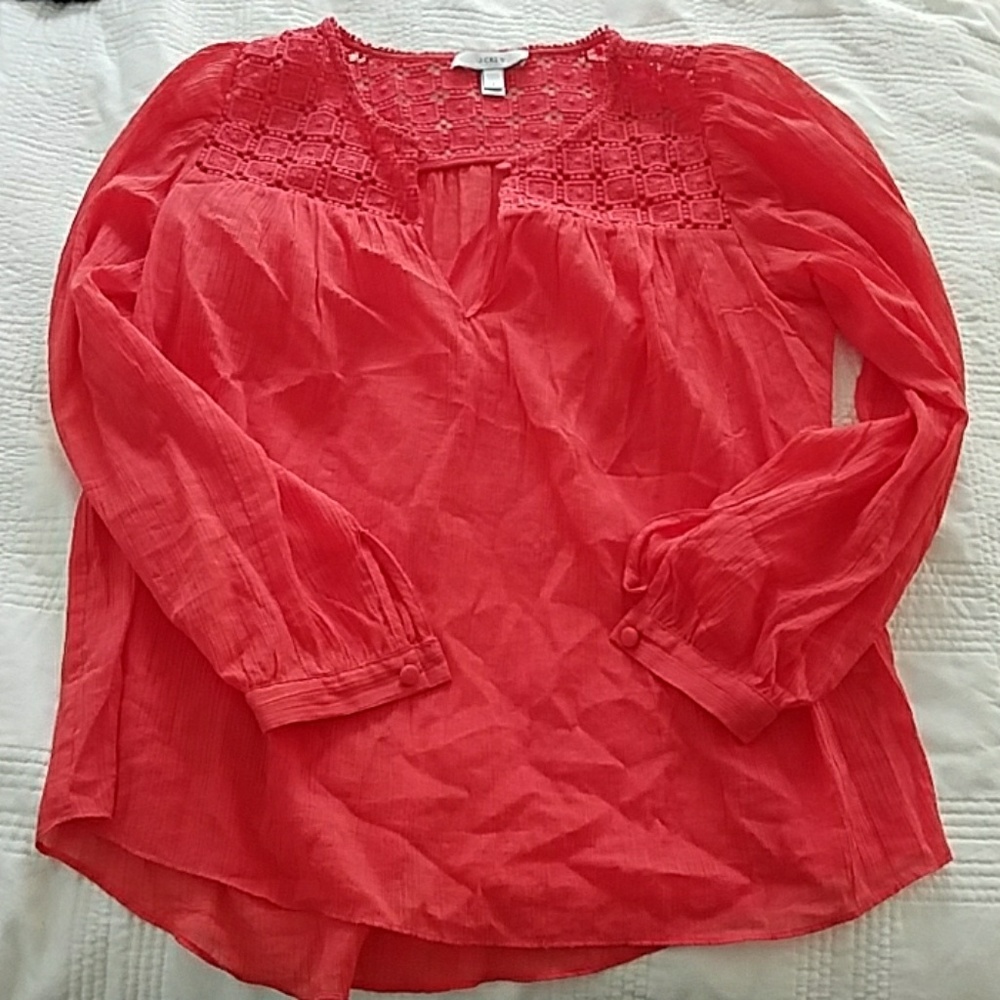 J. Crew Coral Blouse