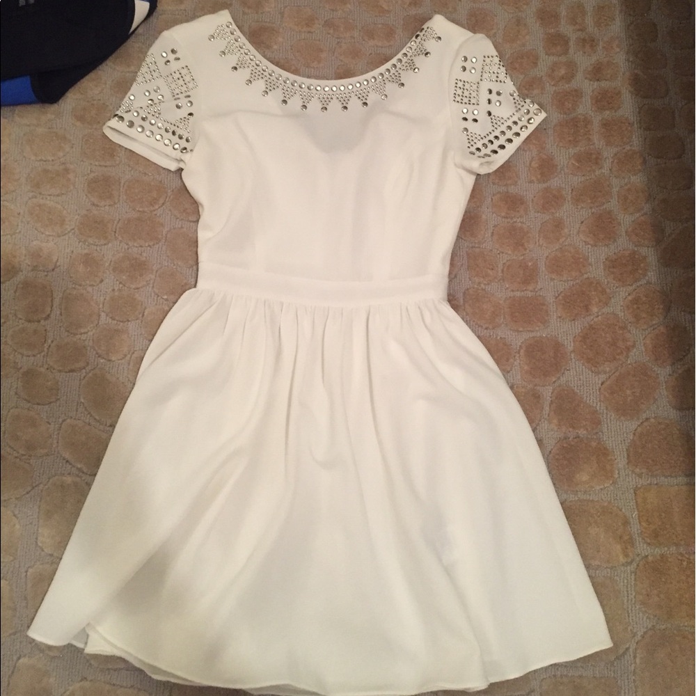 Urban outfitters white studded dress