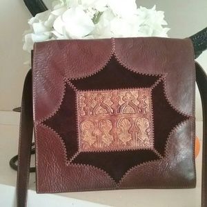Great Italian leather boho crossbody
