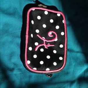 Black and white polka dotted wallet