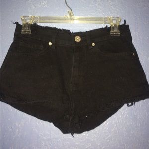 black high rise shorts