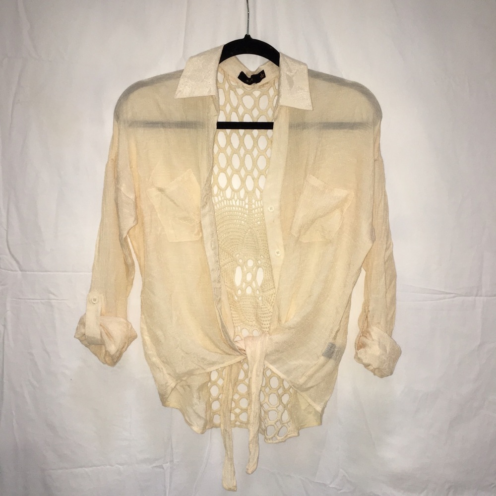 Crochet Back Tie Top