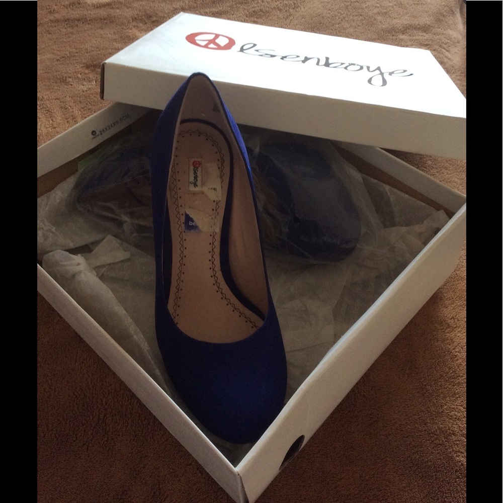 Blue high heels