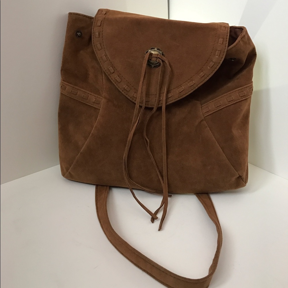 Faux suede purse