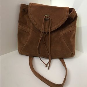 Faux suede purse