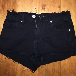 Black Bullhead Jean Shorts