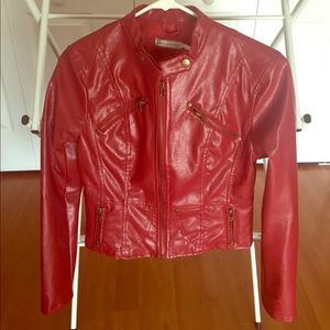 Red Pleather Jacket