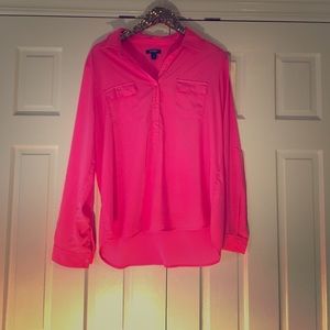 Neon pink Old Navy blouse sz L
