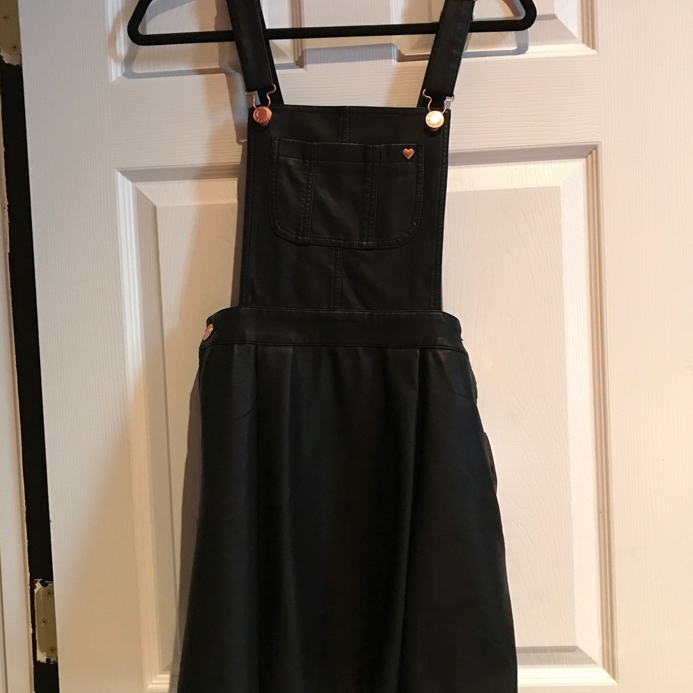 Kendall and Kylie Leather Skirt Overalls