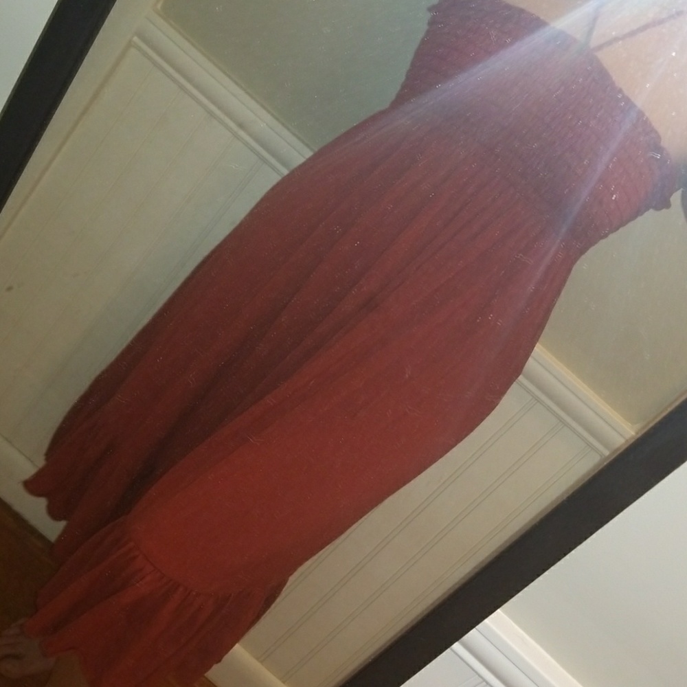 Red/orange sun dress