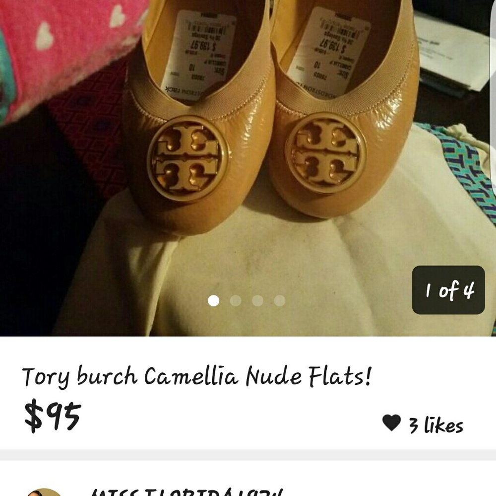 Tory burch Camellia Nude Flats!