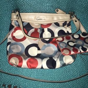 Coach Red White & Blue Handbag/crossbody.