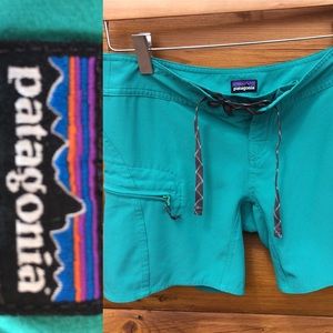 Patagonia lace up zippered pocket board shorts