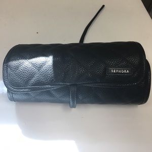Sephora Roll up makeup brush bag new