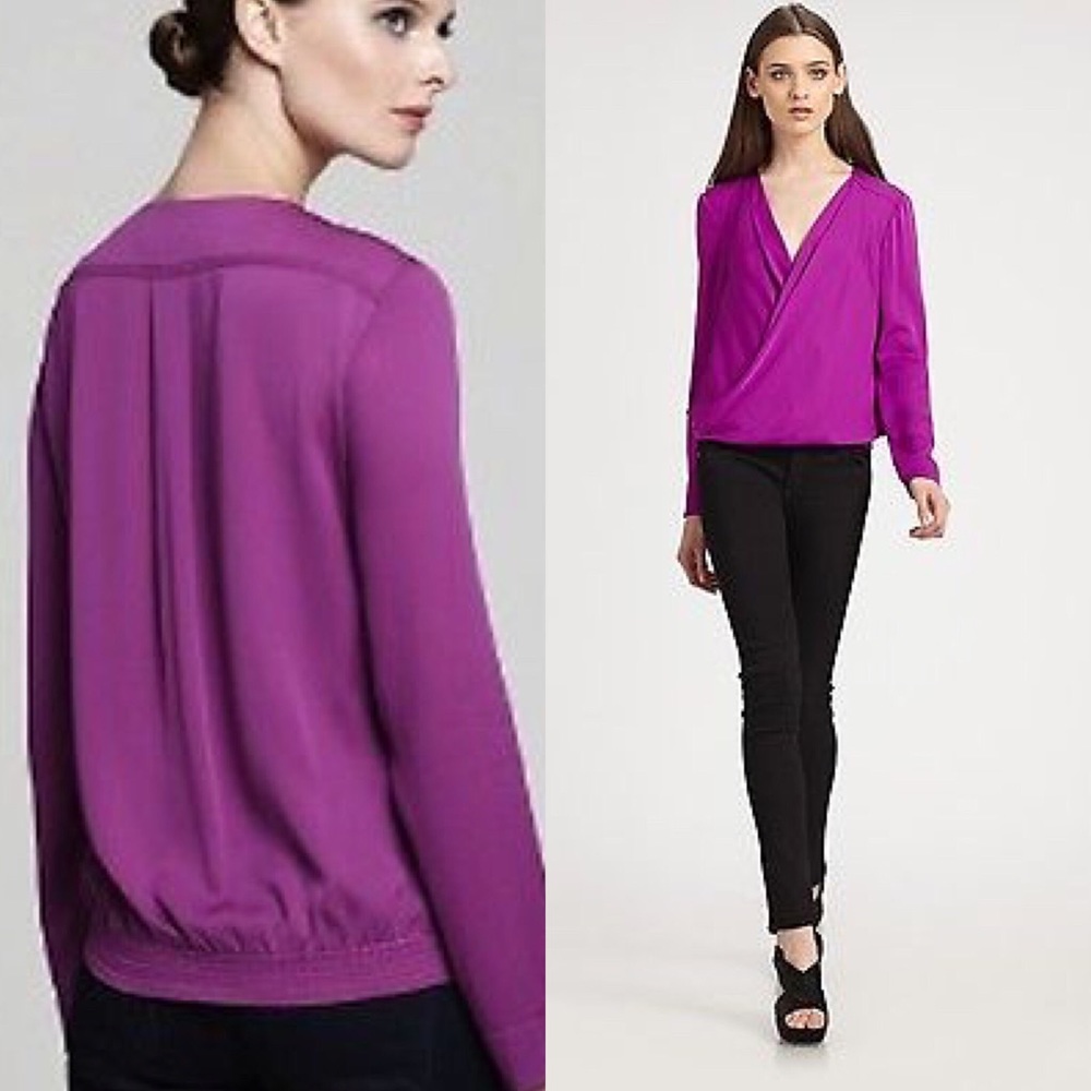Diane von Furstenberg Purple Issie Silk Top
