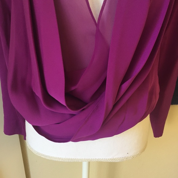 Diane von Furstenberg Purple Issie Silk Top - Picture 3 of 6