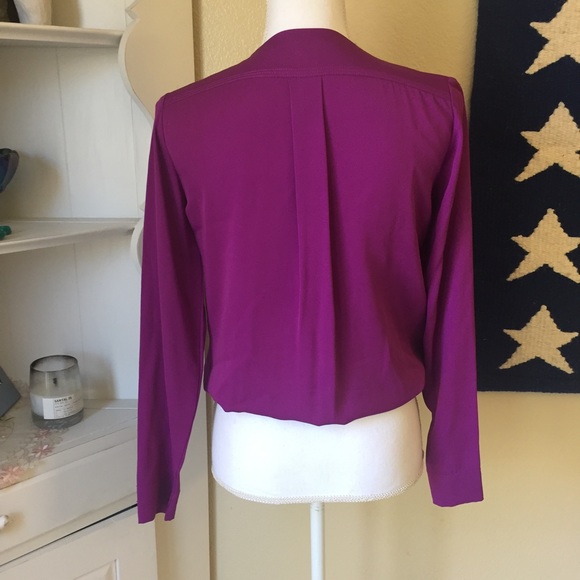 Diane von Furstenberg Purple Issie Silk Top - Picture 4 of 6