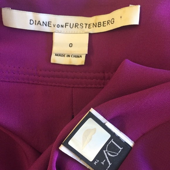Diane von Furstenberg Purple Issie Silk Top - Picture 6 of 6