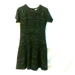 LOFT black/grey short sleeve dress