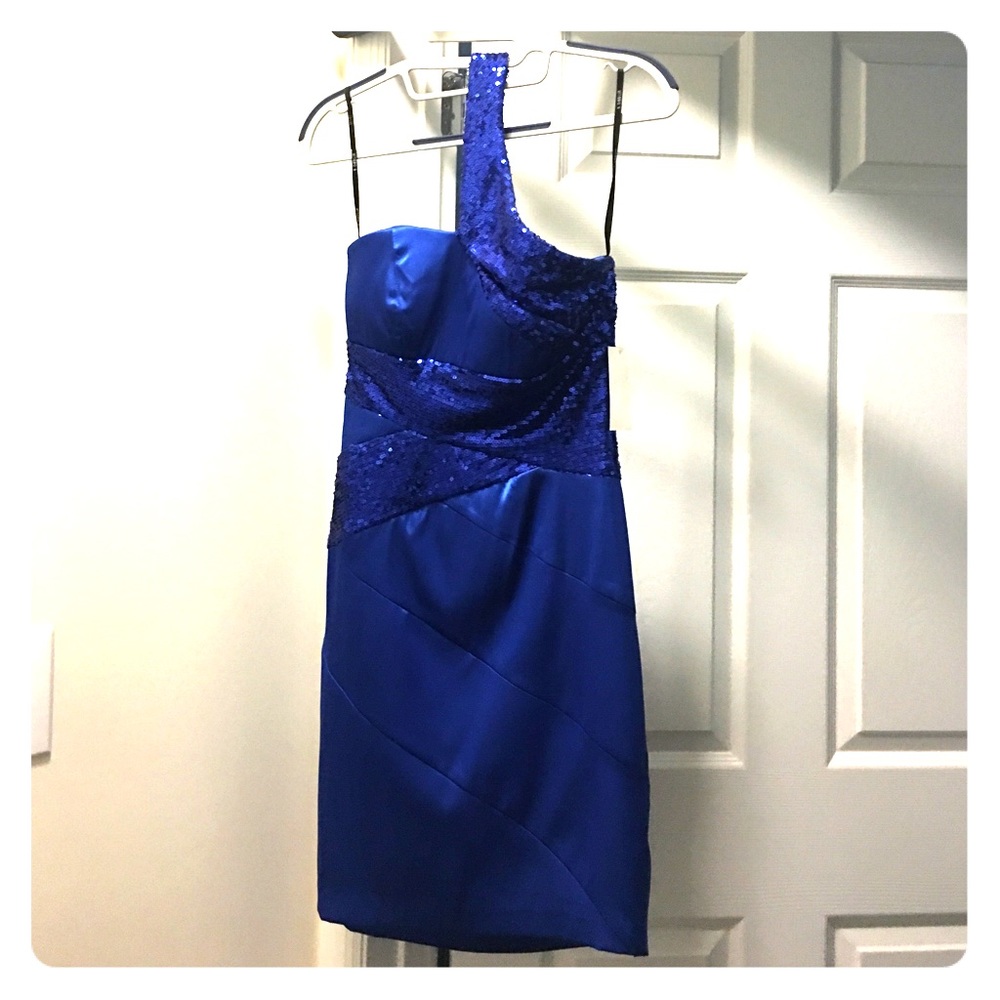 Blue cocktail dress