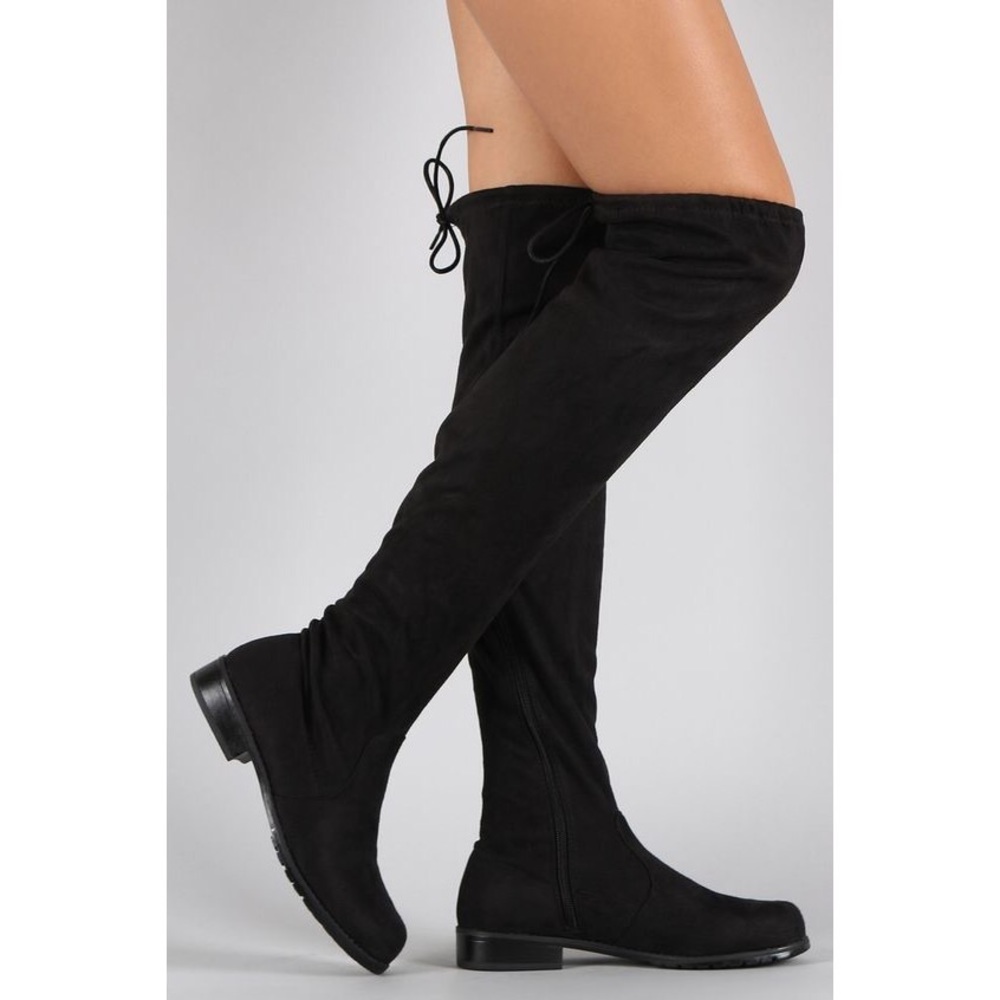 Faux suede thigh high boots / over the knee